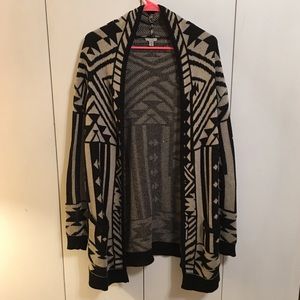 ☕️ Super Cozy Tribal Print Open Cardigan